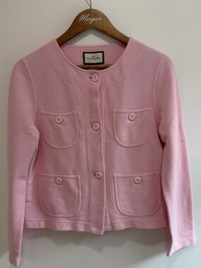 Bruno Manetti Four-Pocket Textured Jacket Pink Cotton Preppy Classic Large/ 44